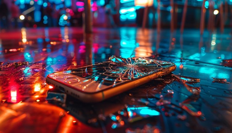 ফোনে লাইভ বাস্কেটবল গাইড পড়ার দৃশ্য